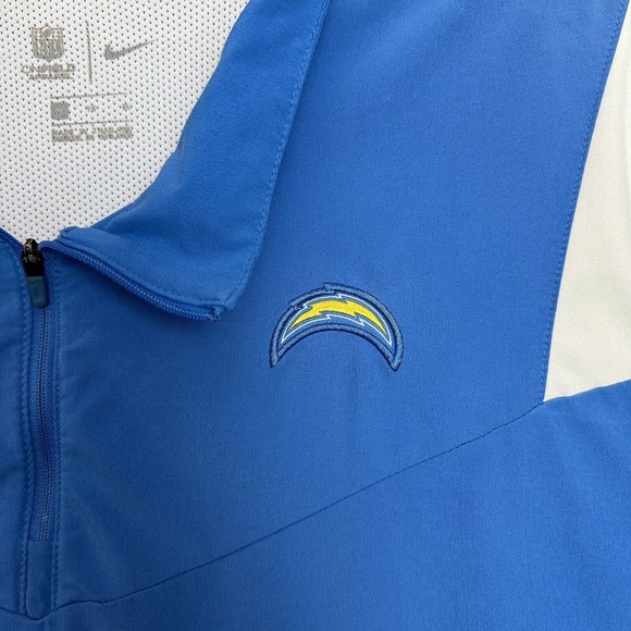 Los Angeles‎ Chargers Nike NFL On Field Sideline Shirt Pullover Mens Blue Vented - Picture 4 of 16